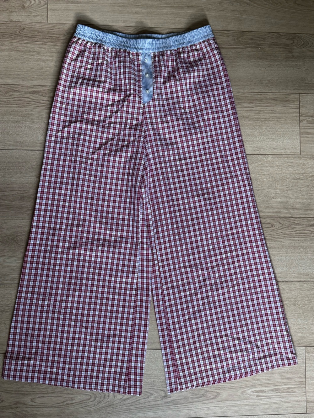 Sincerly Jules Red and White Checkered Kids Pajama Bottoms